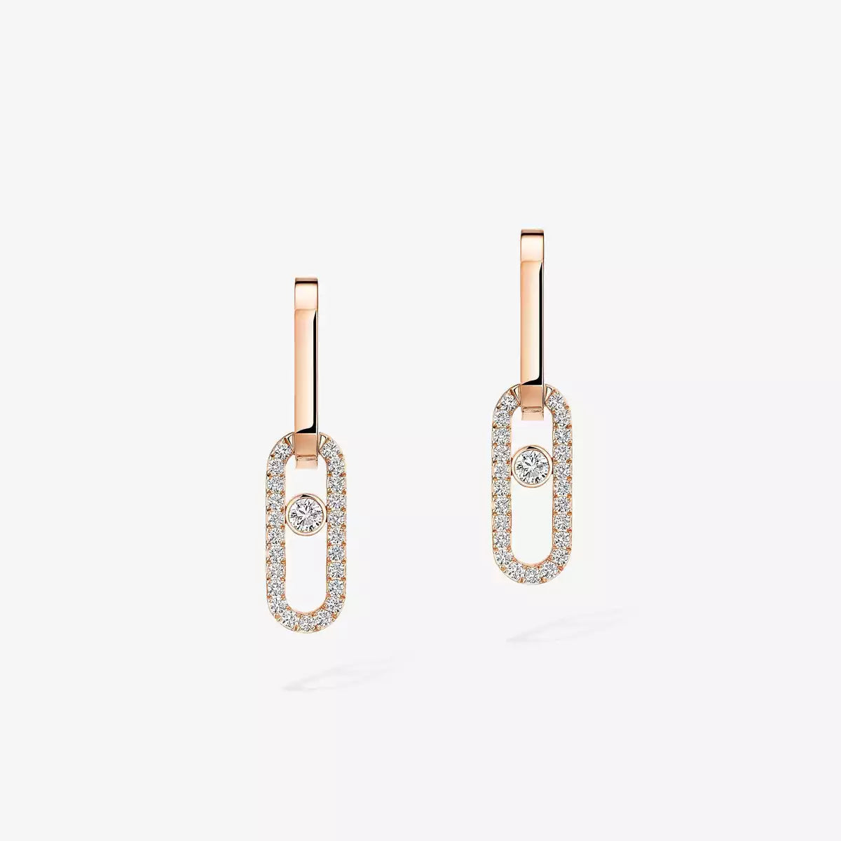 [Riva Jewelry]Move Link Diamond Earrings