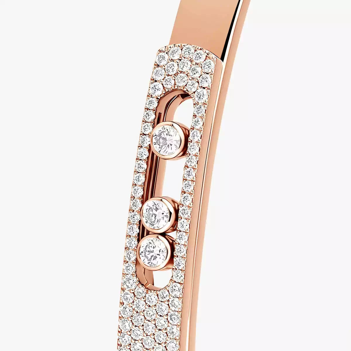 [Riva Jewelry]Move Noa Rose Gold Pavé Diamond Bangle Bracelet