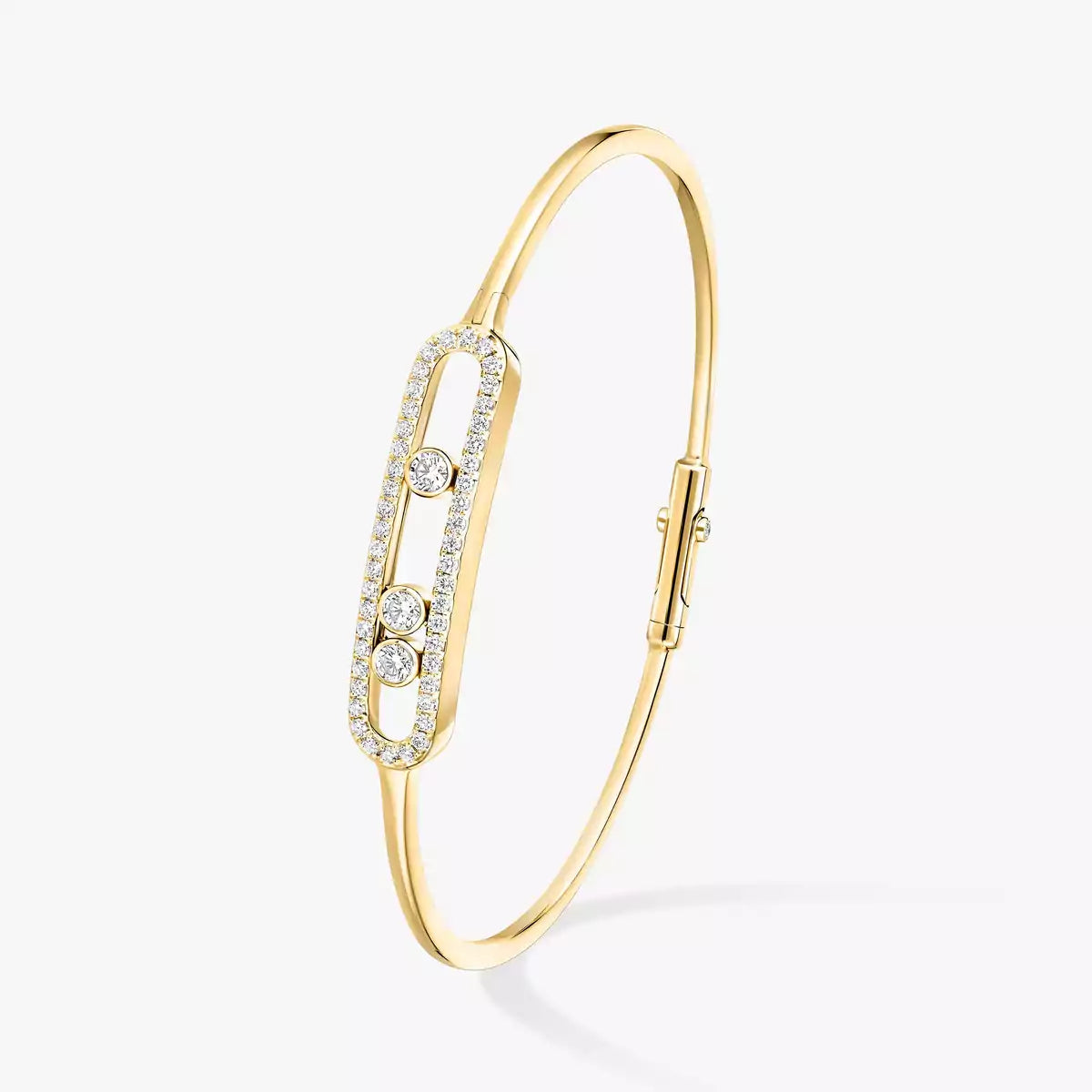 [Riva Jewelry]ムーブ パヴェ ダイヤモンド バングル ブレスレット M