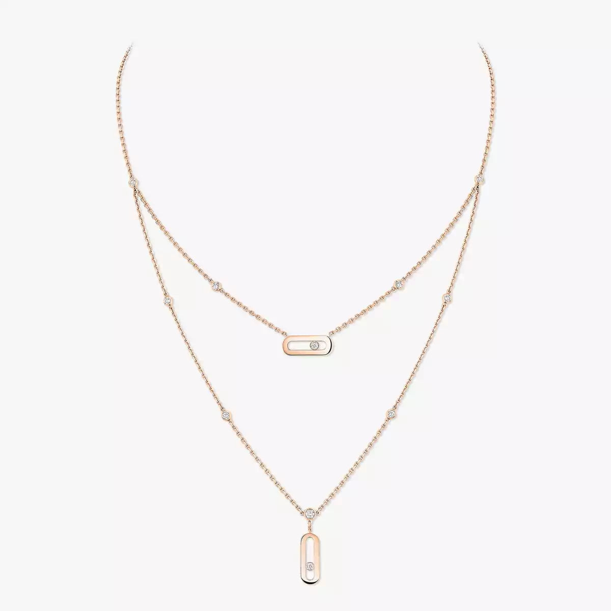 [Riva Jewelry]MOVE UNO DOPPELANHÄNGER-HALSKETTE