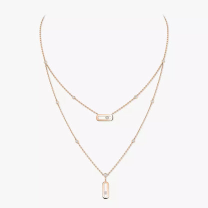 [Riva Jewelry]MOVE UNO DOPPELANHÄNGER-HALSKETTE