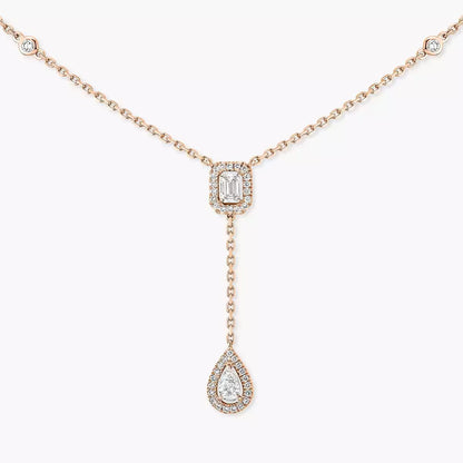 [Riva Jewelry]Gold Diamond Tie Necklace