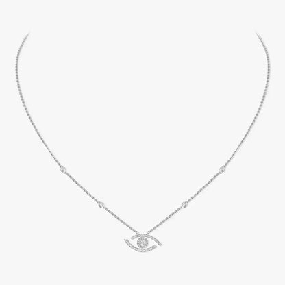[Riva Jewelry]Pave_ Diamond Necklace Lucky Eye