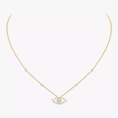 [Riva Jewelry]Pave_ Diamond Necklace Lucky Eye