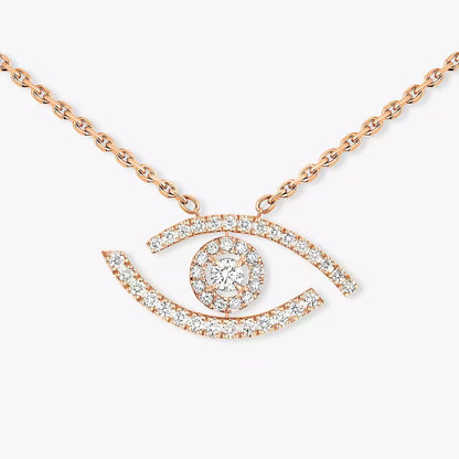 [Riva Jewelry]Pave_ Diamond Necklace Lucky Eye
