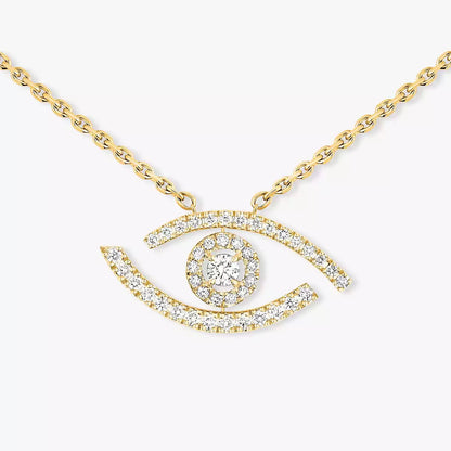 [Riva Jewelry]Pave_ Diamond Necklace Lucky Eye