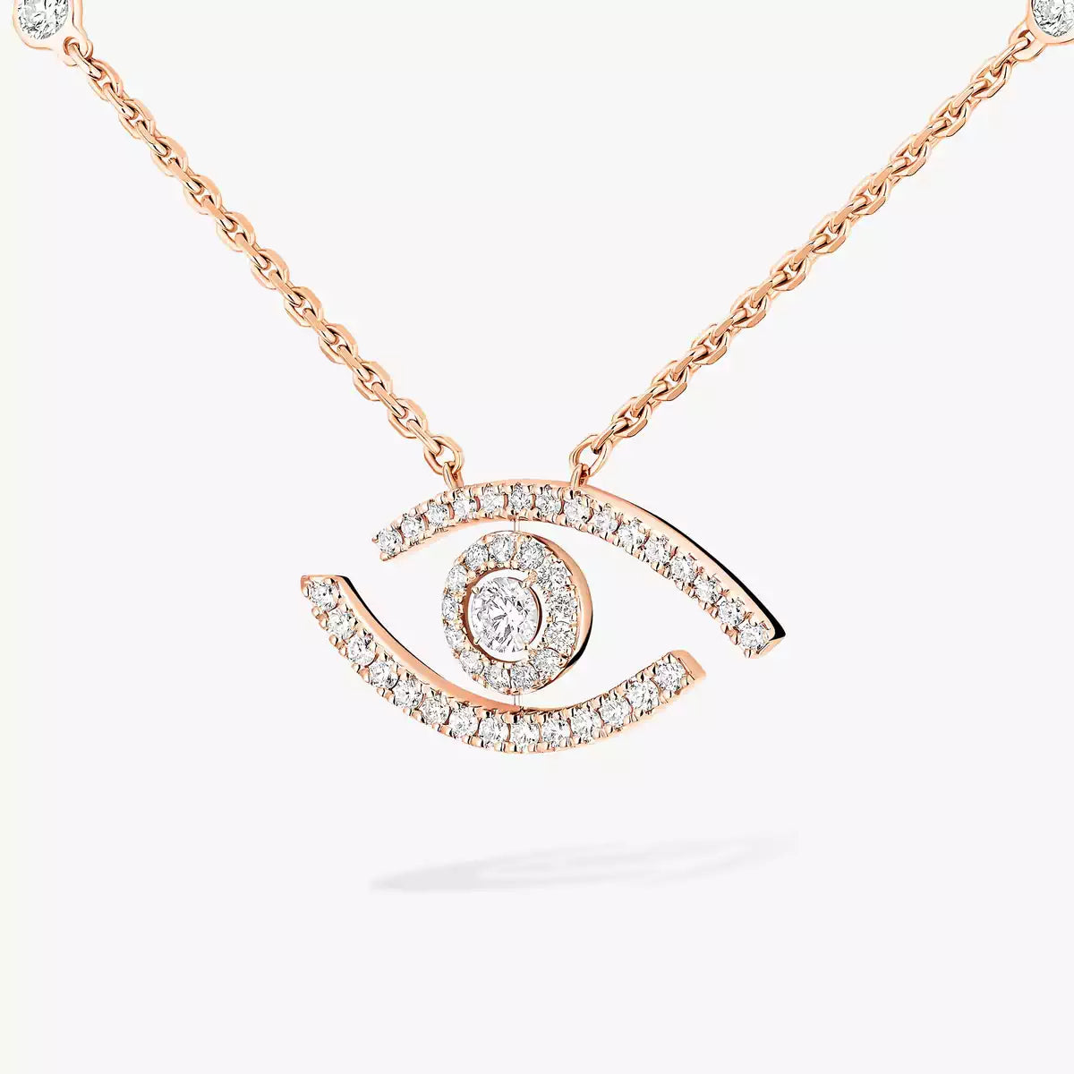 [Riva Jewelry]Pave_ Diamond Necklace Lucky Eye
