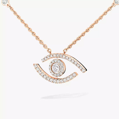 [Riva Jewelry]Pave_ Diamond Necklace Lucky Eye