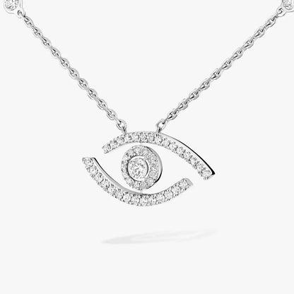 [Riva Jewelry]Pave_ Diamond Necklace Lucky Eye