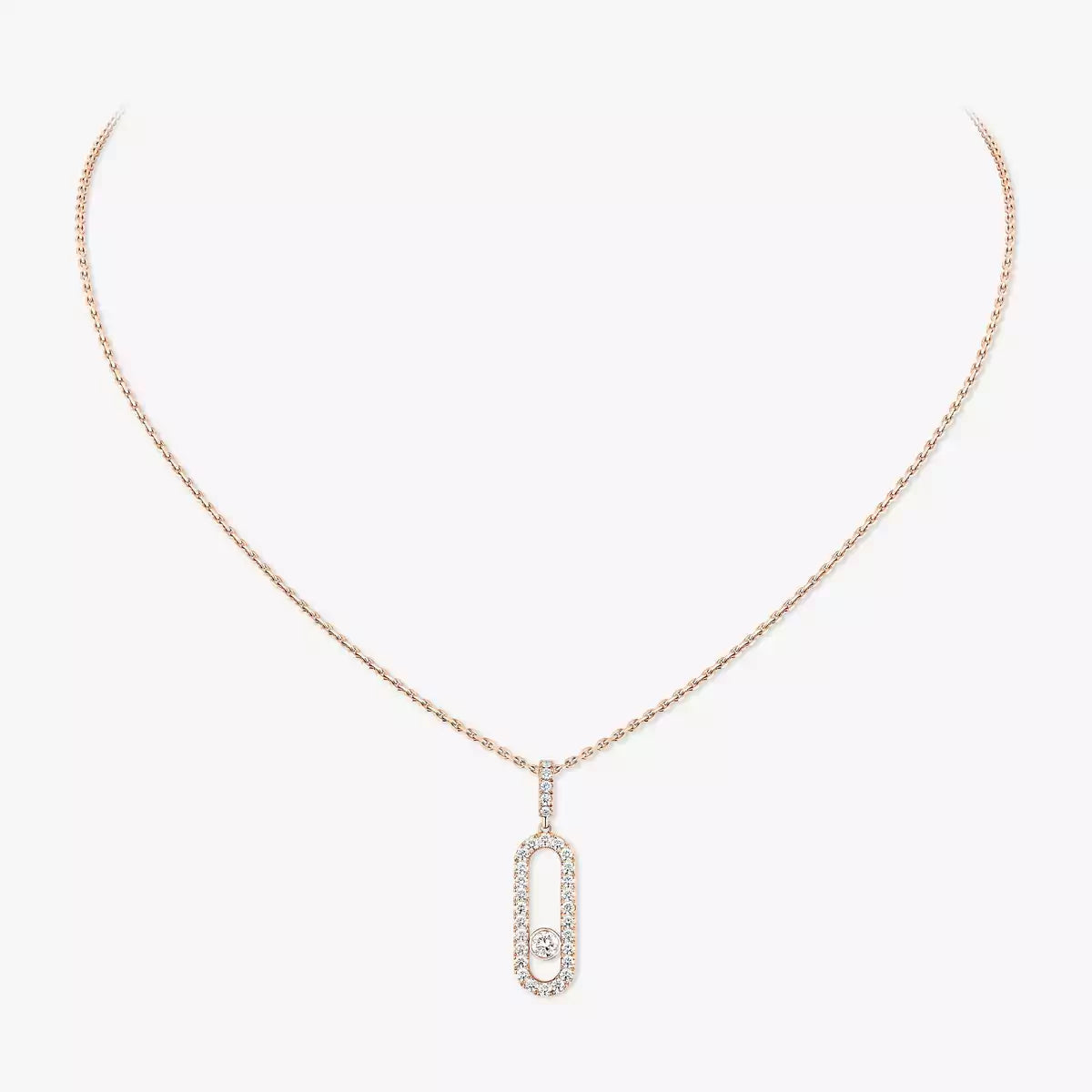 [Riva Jewelry]Move Uno Diamond Necklace in Rose Gold