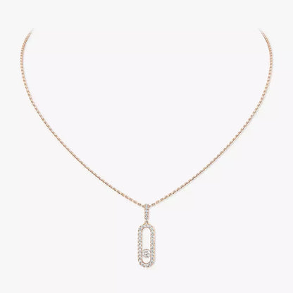 [Riva Jewelry]Move Uno Diamond Necklace in Rose Gold
