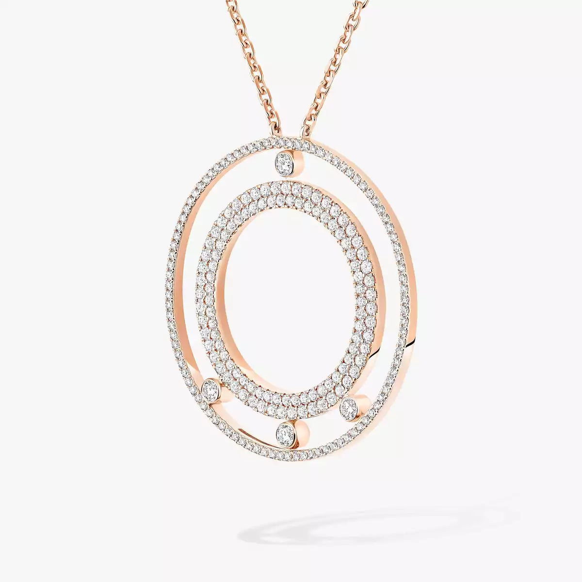 [Riva Jewelry]Move Romane Long Pave_-Set Diamond Necklace