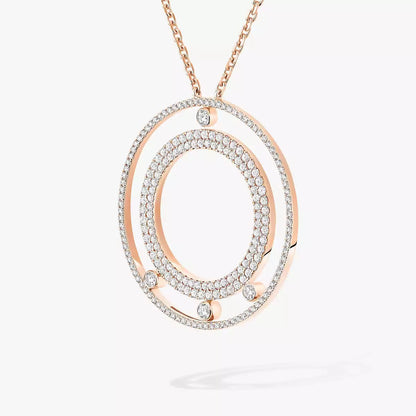 [Riva Jewelry]Move Romane Long Pave_-Set Diamond Necklace
