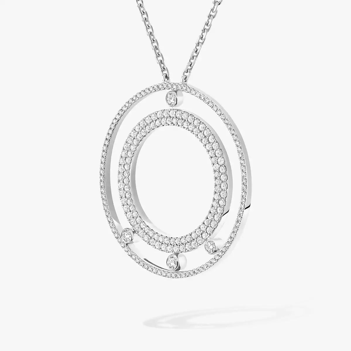 [Riva Jewelry]Move Romane Long Pave_-Set Diamond Necklace