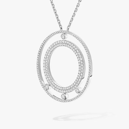 [Riva Jewelry]Move Romane Long Pave_-Set Diamond Necklace