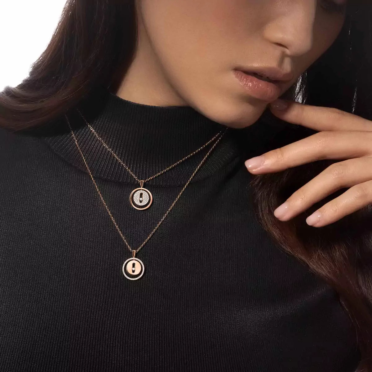 [Riva Jewelry]ラッキー ムーブ フルパヴェ ダイヤモンド ネックレス
