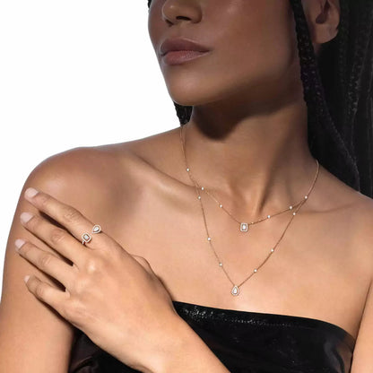 [Riva Jewelry]Diamond Necklace My Twin 2 Rows