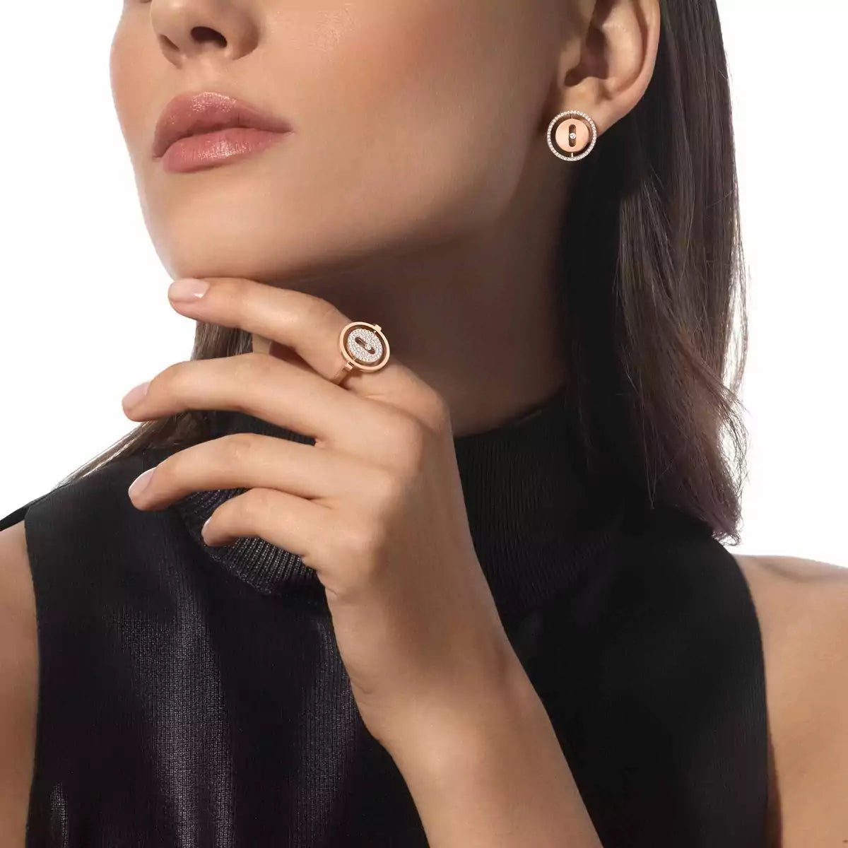 [Riva Jewelry]LUCKY MOVE DIAMOND OHRRINGE