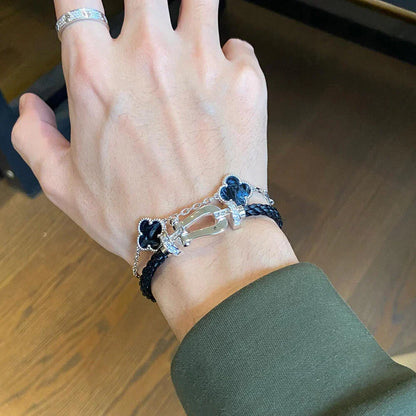 [Riva Jewelry]LUCKY CLOVER 5-MOTIF BRACELET - PIETERSITE-KOLLEKTION
