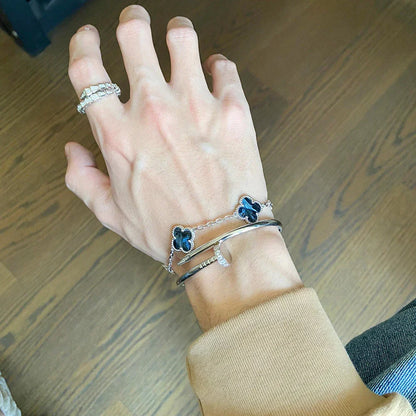 [Riva Jewelry]LUCKY CLOVER 5-MOTIF BRACELET - PIETERSITE-KOLLEKTION