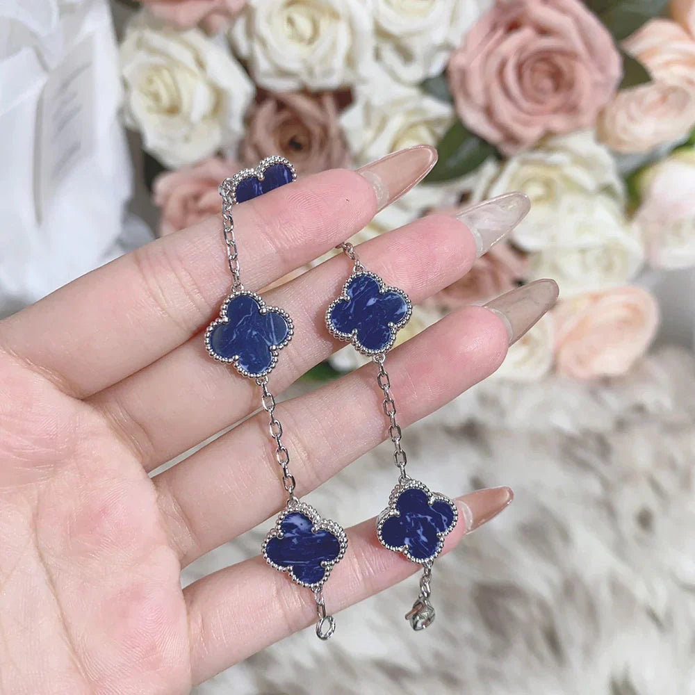 [Riva Jewelry]LUCKY CLOVER 5-MOTIF BRACELET - PIETERSITE-KOLLEKTION