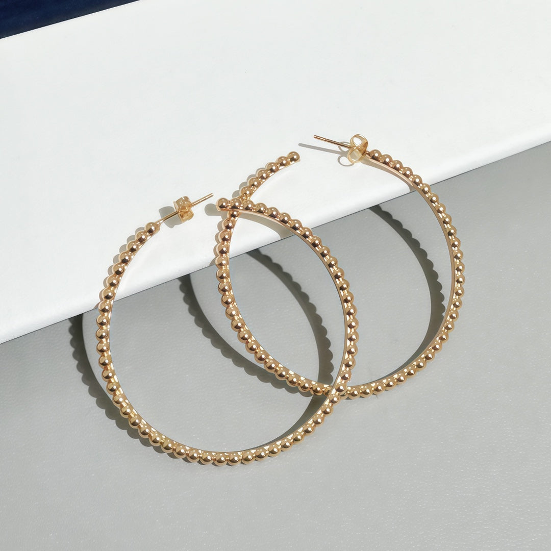 [Riva Jewelry] SMOOTH BEAD STUD EARRINGS