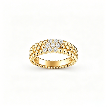 [Riva Jewelry] THREE-ROW DIAMOND RING
