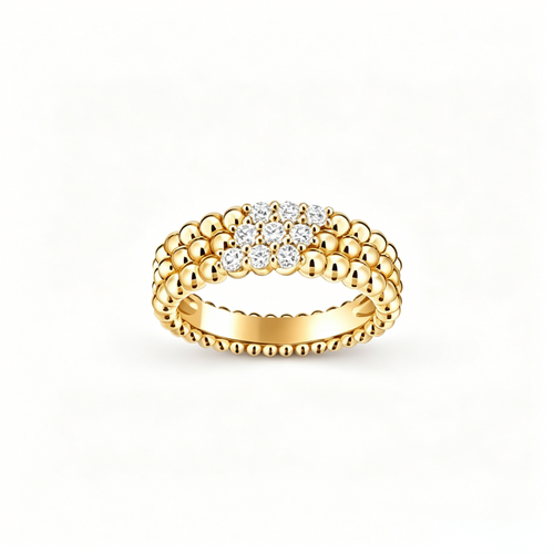 [Riva Jewelry] THREE-ROW DIAMOND RING