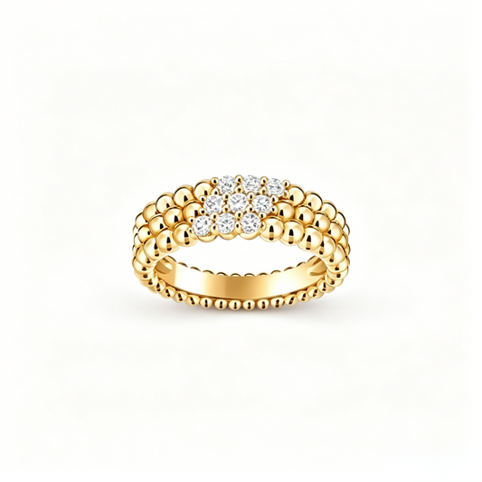 [Riva Jewelry] THREE-ROW DIAMOND RING