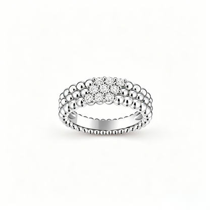 [Riva Jewelry] THREE-ROW DIAMOND RING