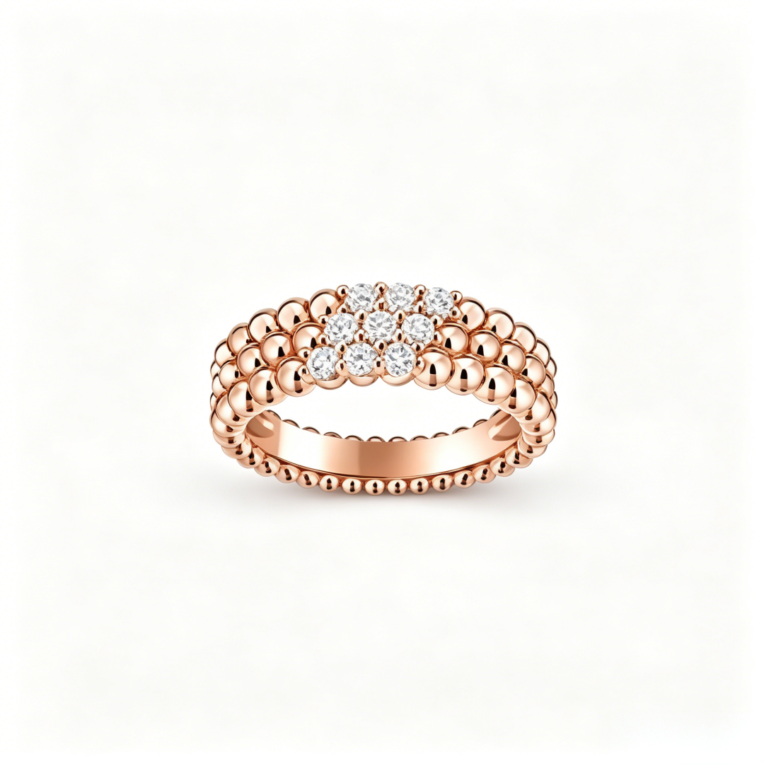 [Riva Jewelry] THREE-ROW DIAMOND RING