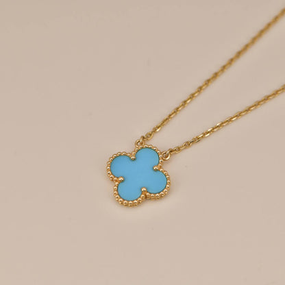 [Riva Jewelry ]CLOVER 15MM VINTAGE TURQUOISE NECKLACE