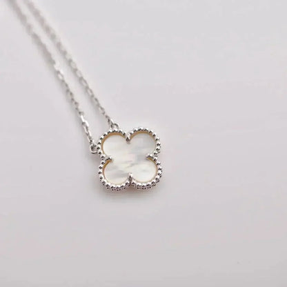 [Riva Jewelry ]CLOVER  15MM WHITE MOTHER-OF-PEARL SILVER