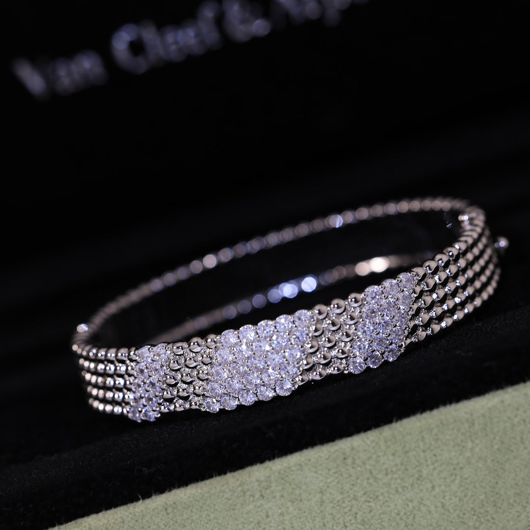 [Riva Jewelry]  FIVE-ROW DIAMOND BRACELET