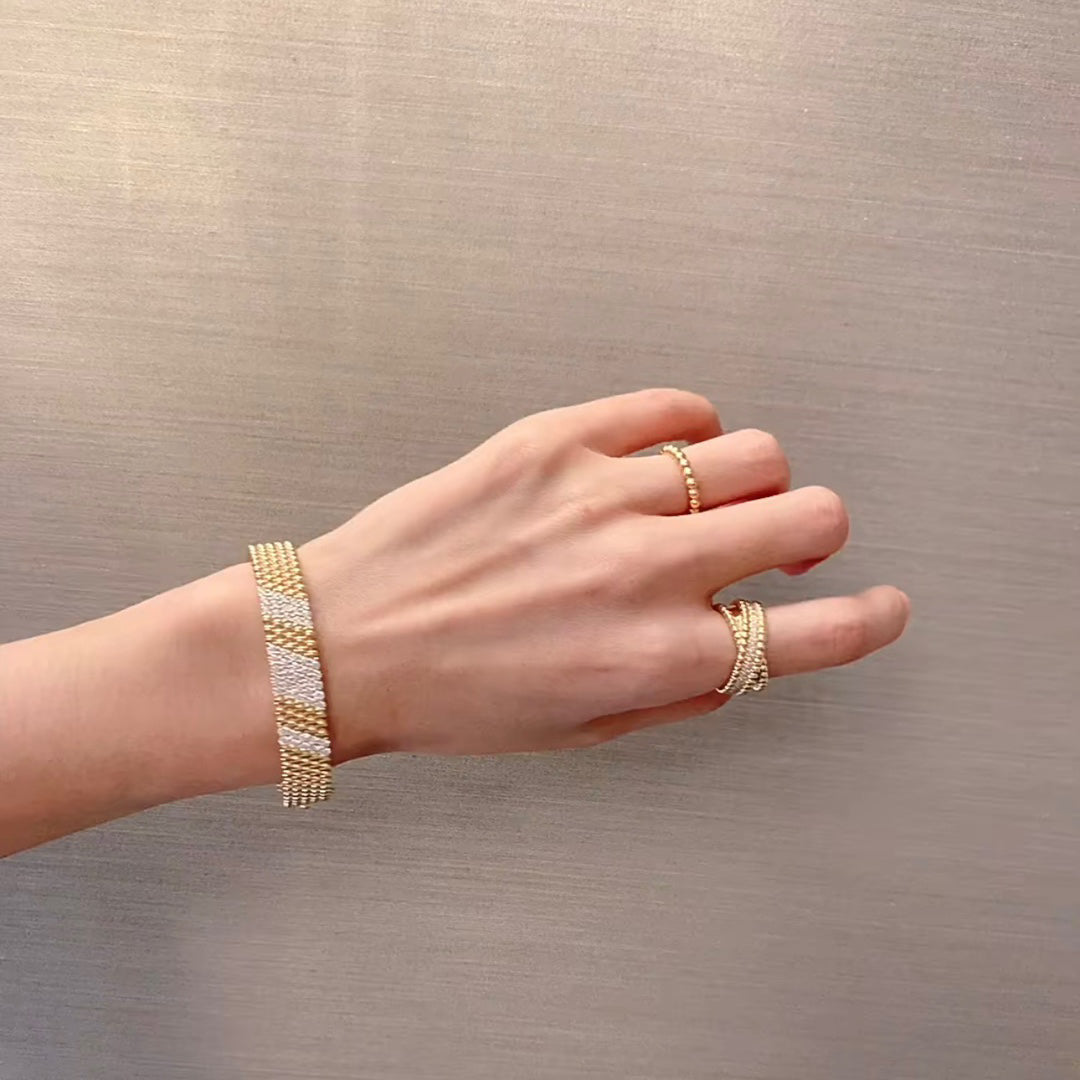 [Riva Jewelry]  FIVE-ROW DIAMOND BRACELET
