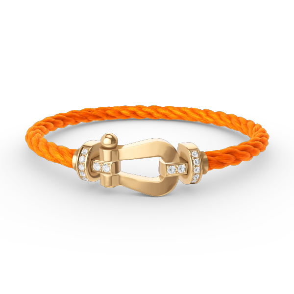 [Riva Jewelry]FORCE LARGE HORSESHOE HALF DIAMOND BRACELET - GOLD