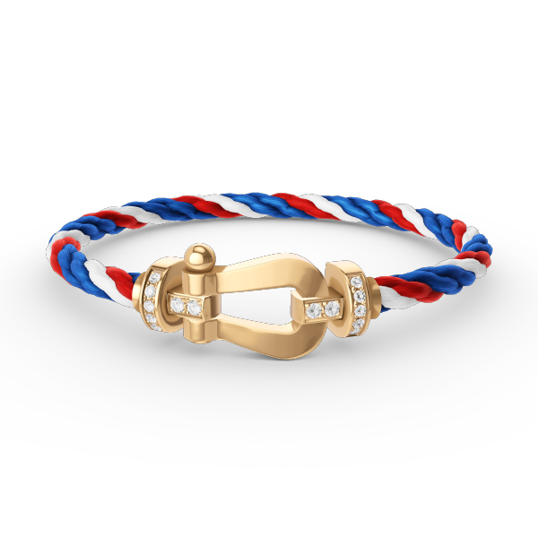 [Riva Jewelry]FORCE LARGE HORSESHOE HALF DIAMOND BRACELET - GOLD