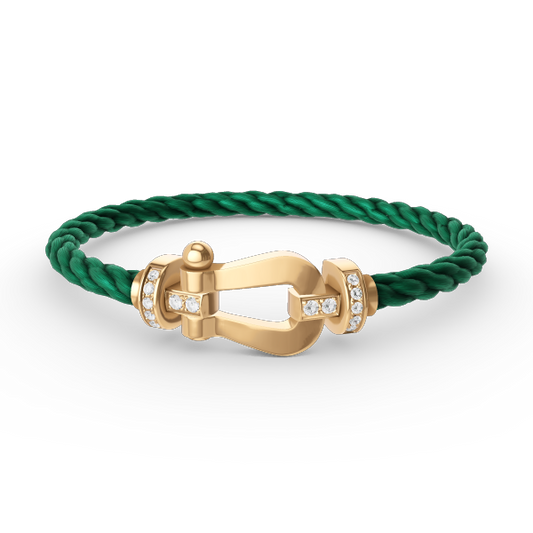 [Riva Schmuck] FORCE GROSSES HALB-HUFEISEN-DIAMANTARMREIF - GOLD