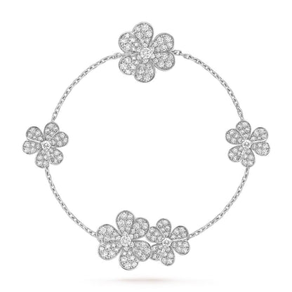 [Riva Jewelry ]FRIVOLE SILVER 5 FLOWERS BRACELET