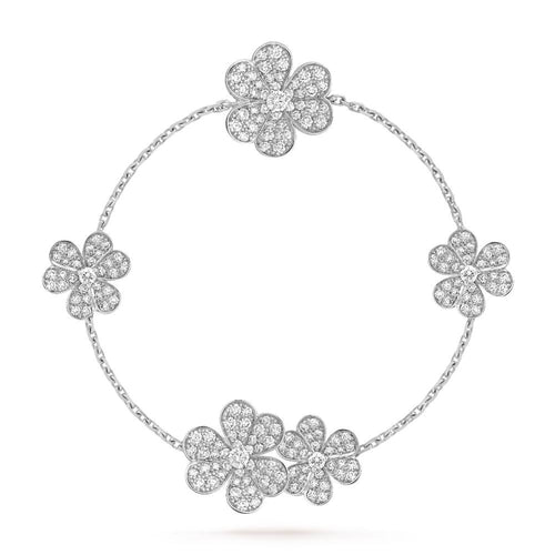 [Riva Jewelry ]FRIVOLE SILVER 5 FLOWERS BRACELET