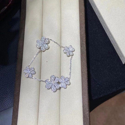 [Riva Jewelry ]FRIVOLE SILVER 5 FLOWERS BRACELET