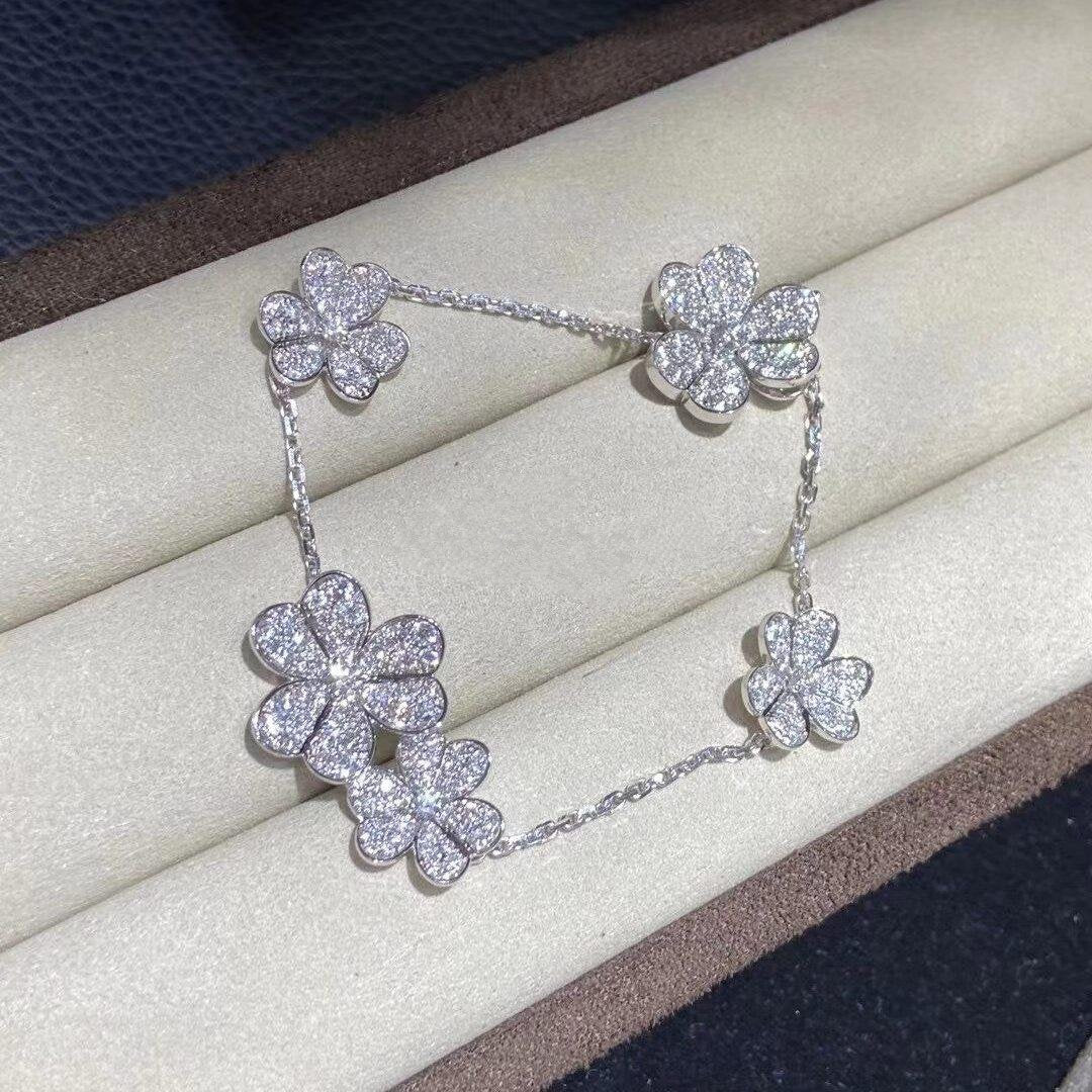 [Riva Jewelry ]FRIVOLE SILVER 5 FLOWERS BRACELET