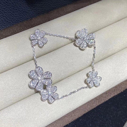 [Riva Jewelry ]FRIVOLE SILVER 5 FLOWERS BRACELET