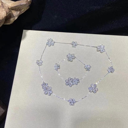 [Riva Jewelry ]FRIVOLE SILVER 5 FLOWERS BRACELET