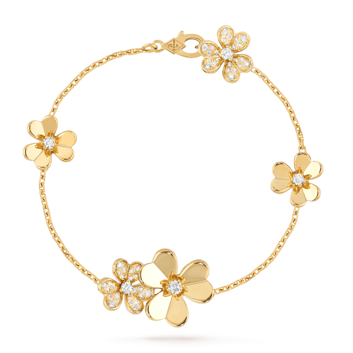 [Riva Jewelry ]FRIVOLE GOLD 5 FLOWERS BRACELET