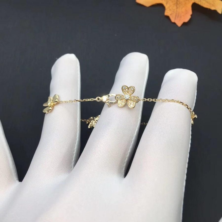 [Riva Jewelry ]FRIVOLE GOLD 5 FLOWERS BRACELET