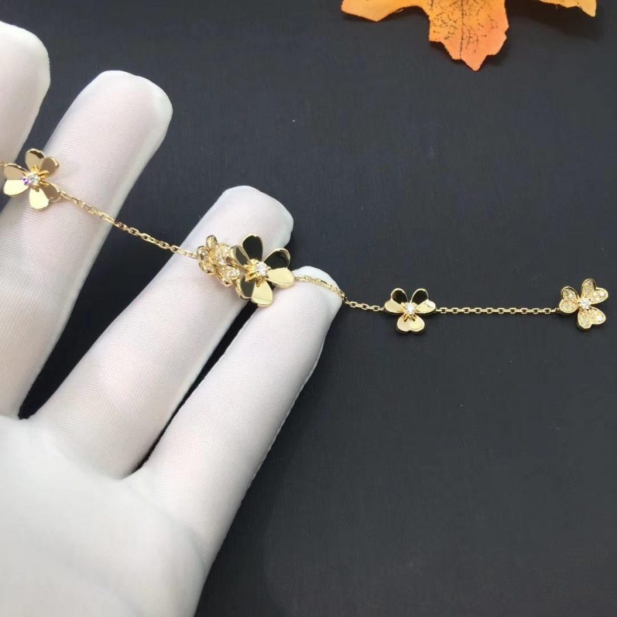 [Riva Jewelry ]FRIVOLE GOLD 5 FLOWERS BRACELET