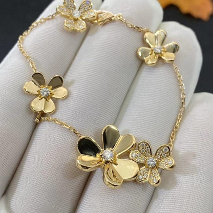 [Riva Jewelry ]FRIVOLE GOLD 5 FLOWERS BRACELET