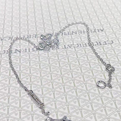 [Riva Jewelry ]FRIVOLE SILVER FLOWER DIAMOND BRACELET