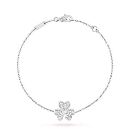 [Riva Jewelry ]FRIVOLE SILVER FLOWER DIAMOND BRACELET